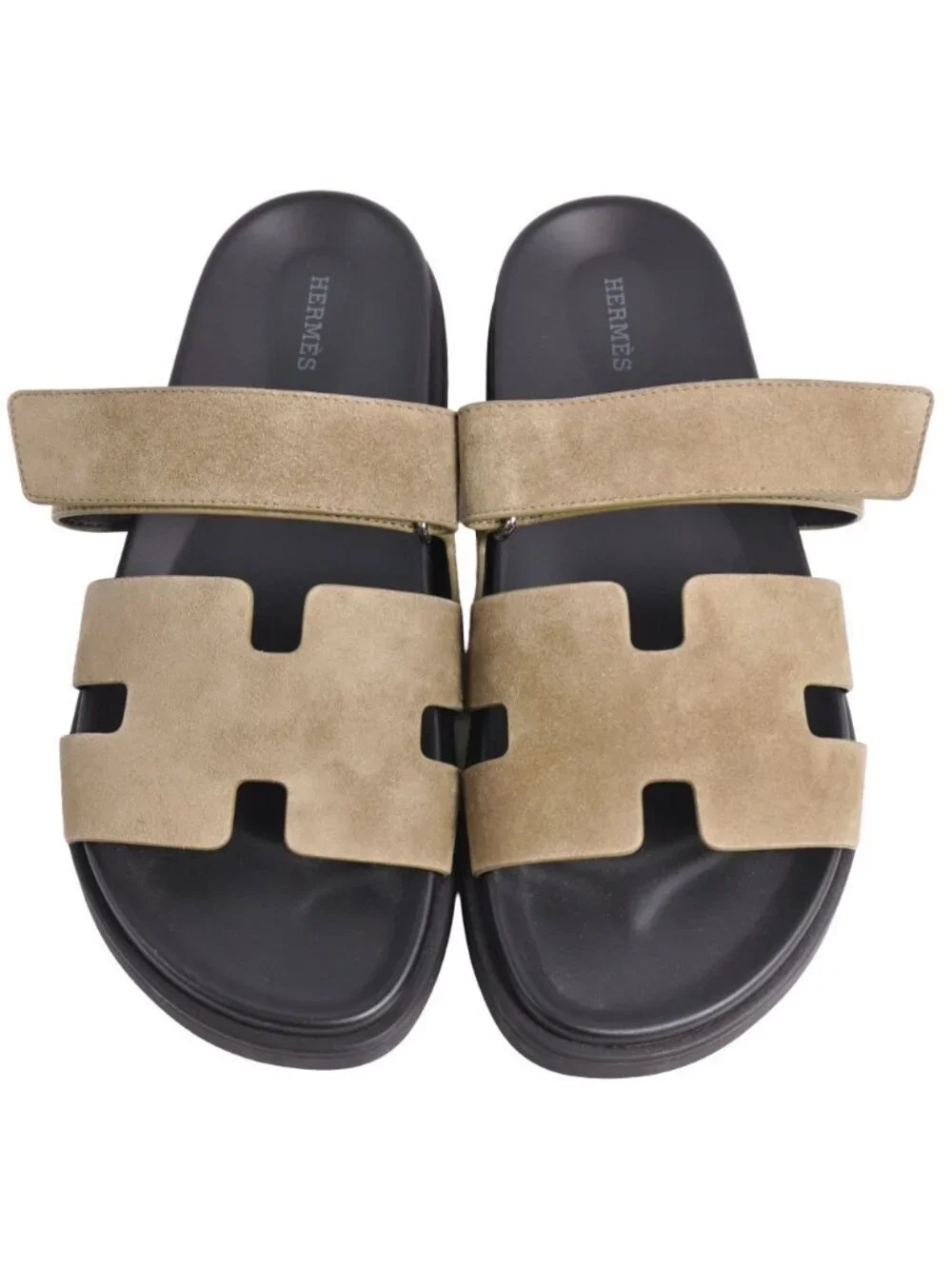 Hermes Sandals Chypre Logo Leather Shoes